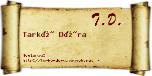 Tarkó Dóra névjegykártya